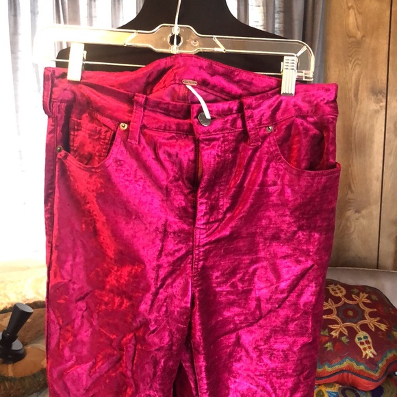 Stunning Pink Velvety FREE PEOPLE Women’s Pants size 29 - Picture 8 of 14